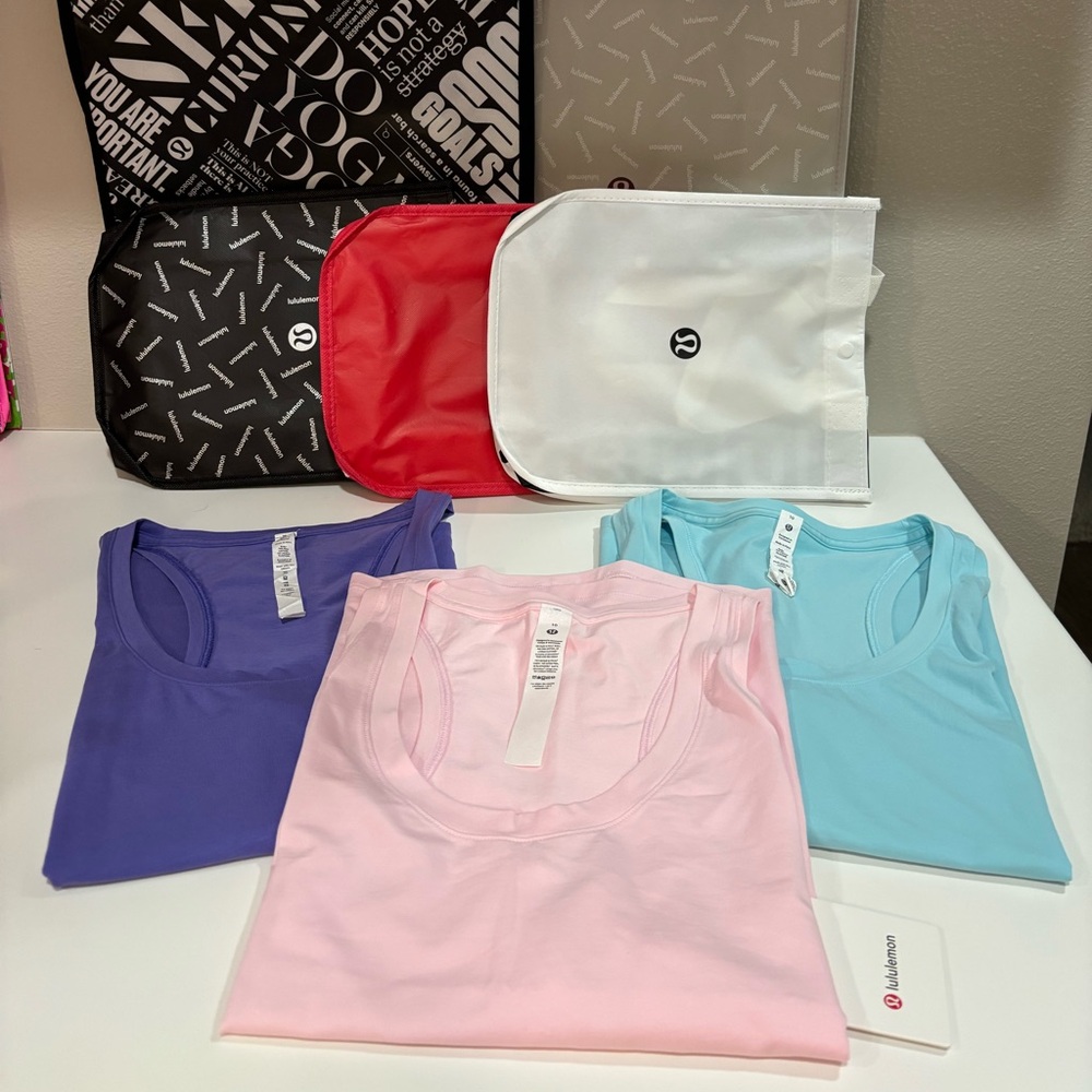 Lot of three Lululemon Love tanks size 10